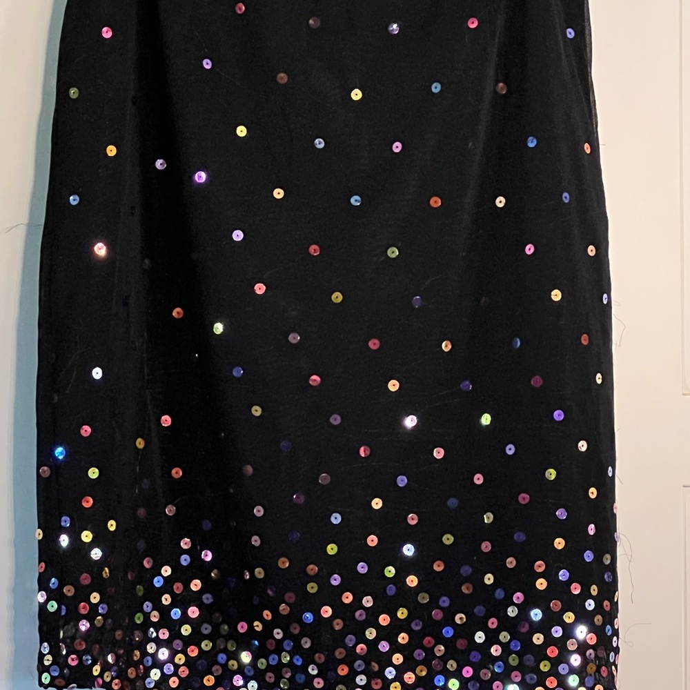 Cache Multi Colored Sequin Skirt, Size 4 - image 2